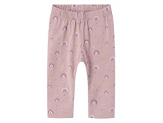 Name It deauville mauve printet legging med regnbuer